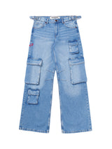 Utility Straight Cargos Mid Blue
