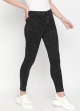 Buy black zebra print kenya skinny jeans for women