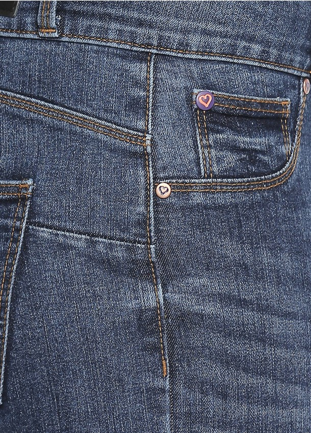 Montreal Dark Blue Push Up Jeans With Two Button