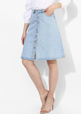Buy long denim skirt for women