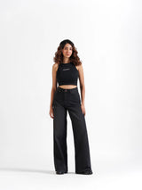 Wide Leg Jeans Black