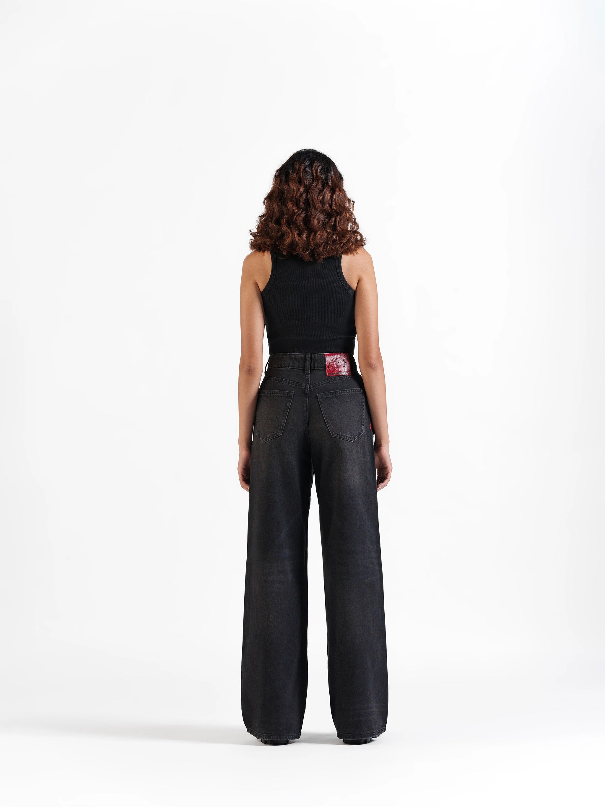 Wide Leg Jeans Black