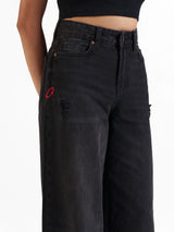 Wide Leg Jeans Black