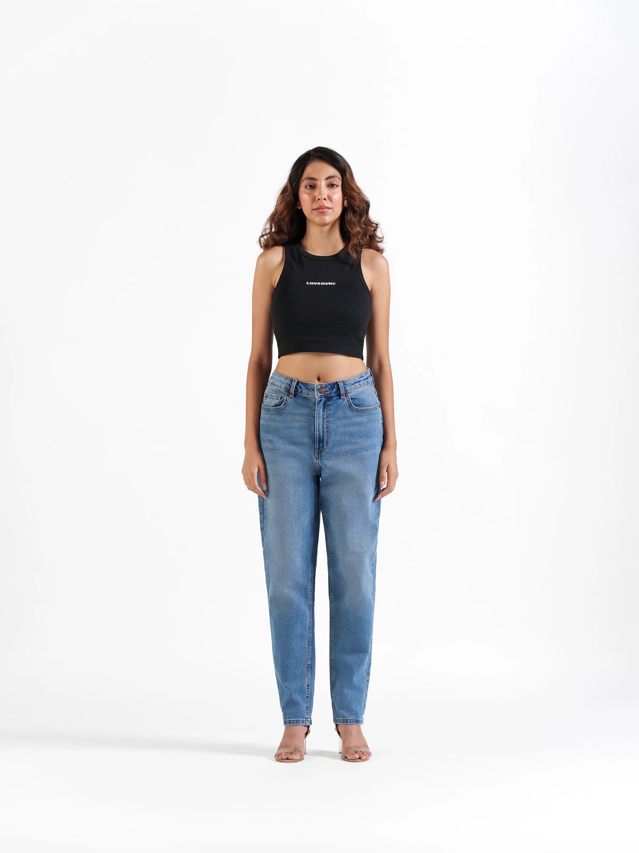 Mom Fit Jeans Dark Blue