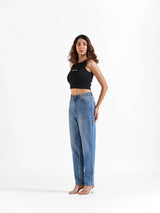 Mom Fit Jeans Dark Blue