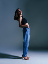 Mom Fit Jeans Dark Blue