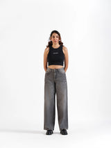 Wide Leg Jeans Grey