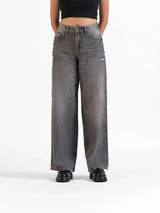 Wide Leg Jeans Grey