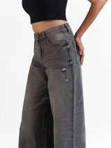 Wide Leg Jeans Grey