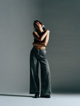 Wide Leg Jeans Grey