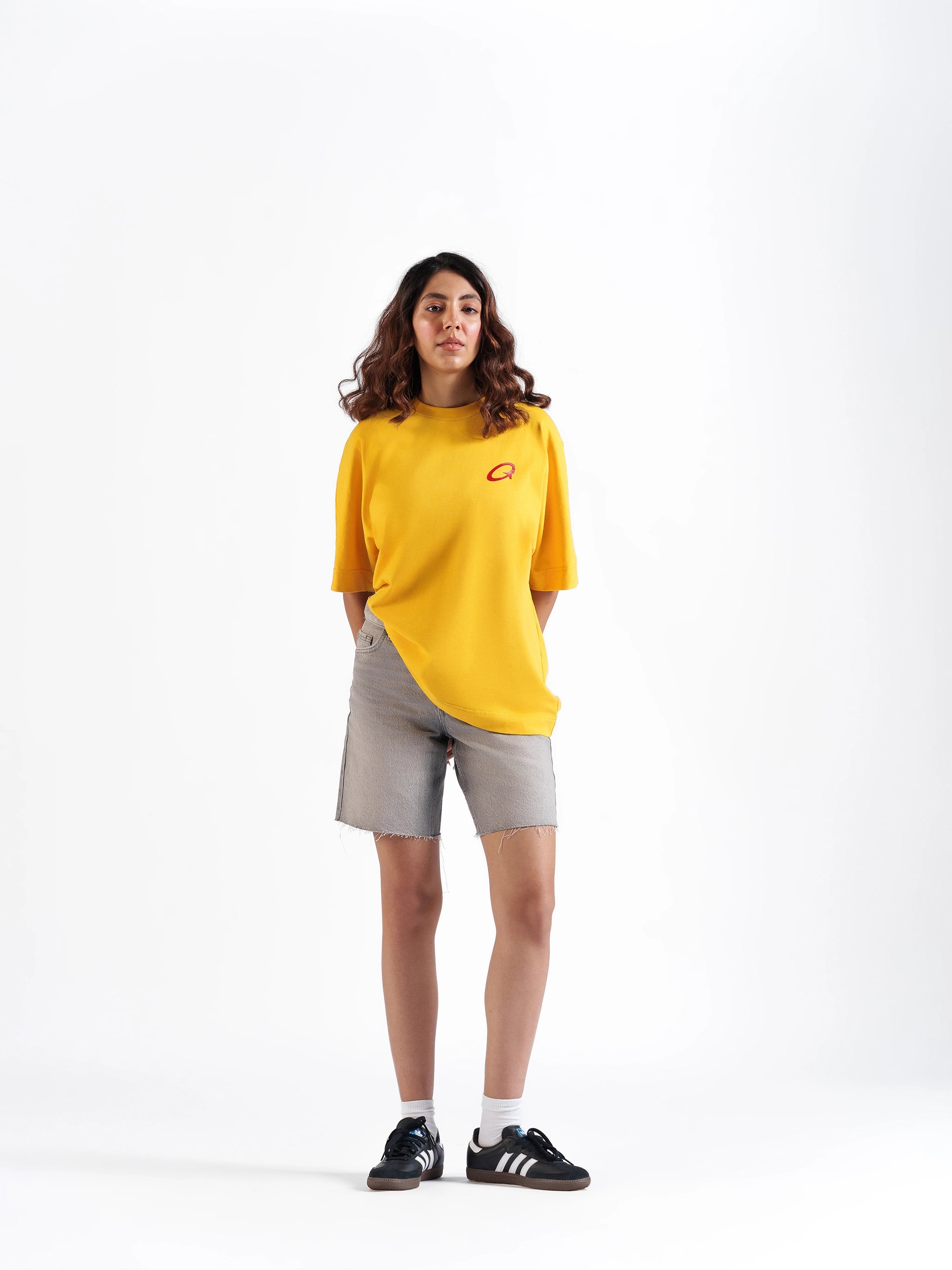 Basic Denim Shorts Grey