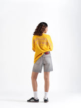 Basic Denim Shorts Grey