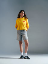 Basic Denim Shorts Grey
