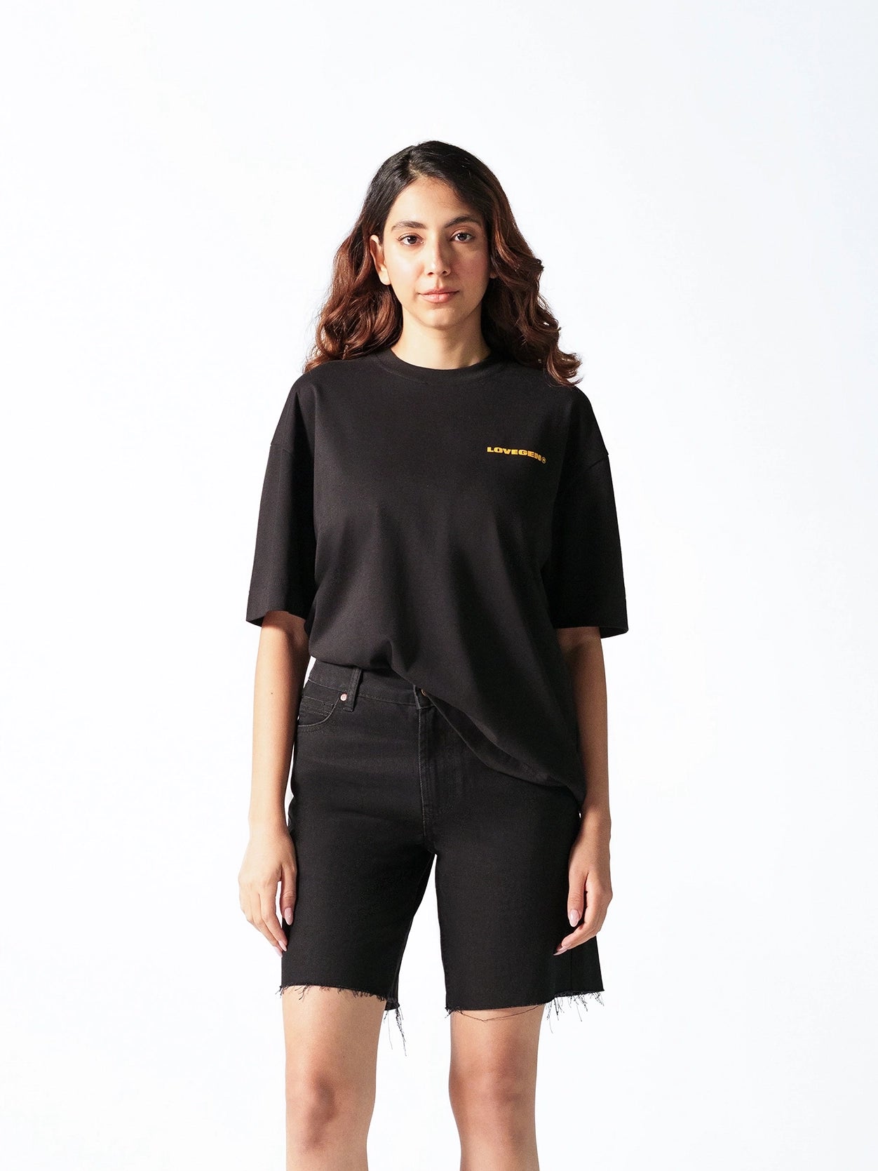Basic Denim Shorts Black