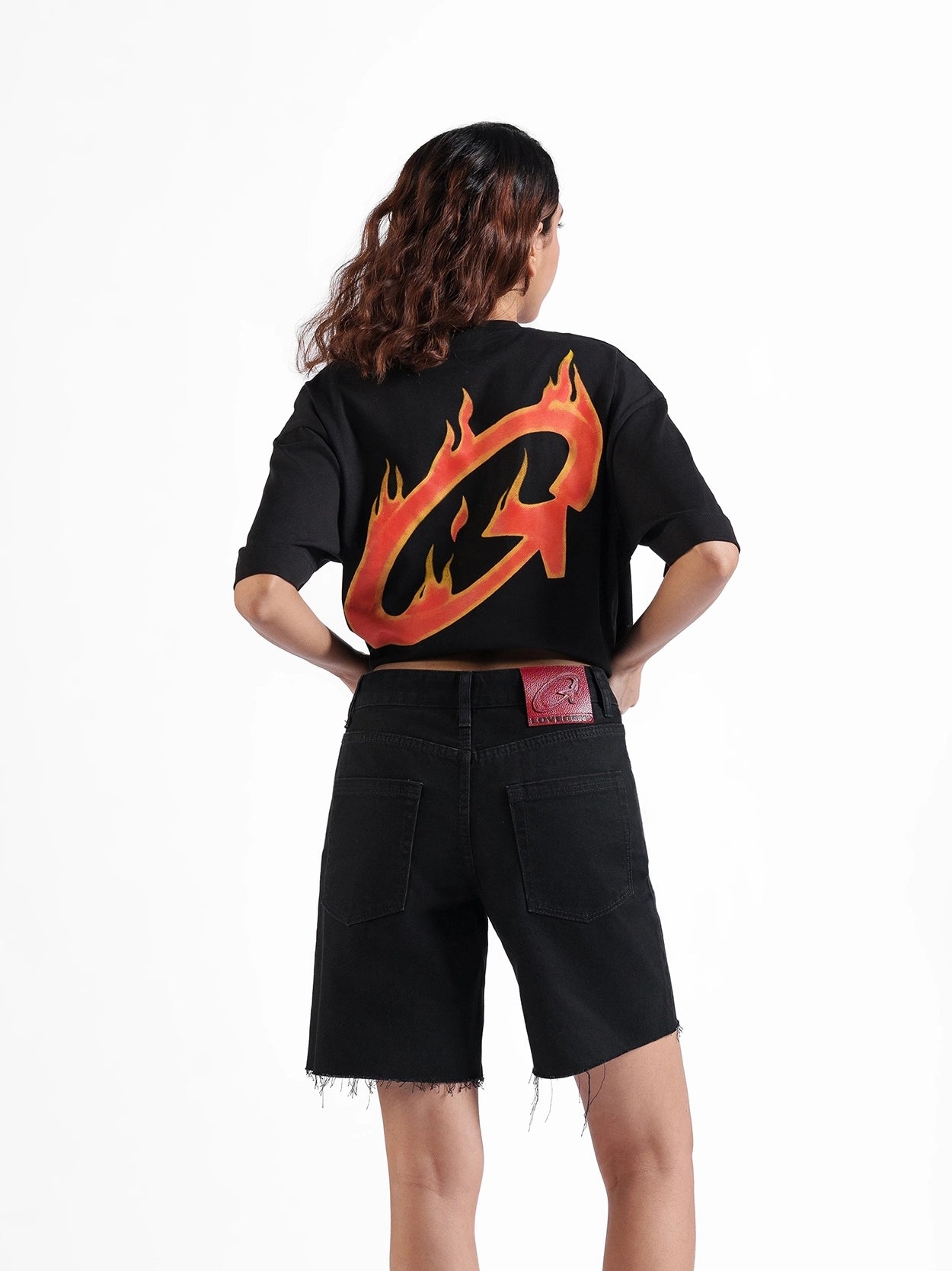 Basic Denim Shorts Black