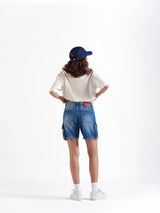 Baggy Cargo Shorts Dark Blue