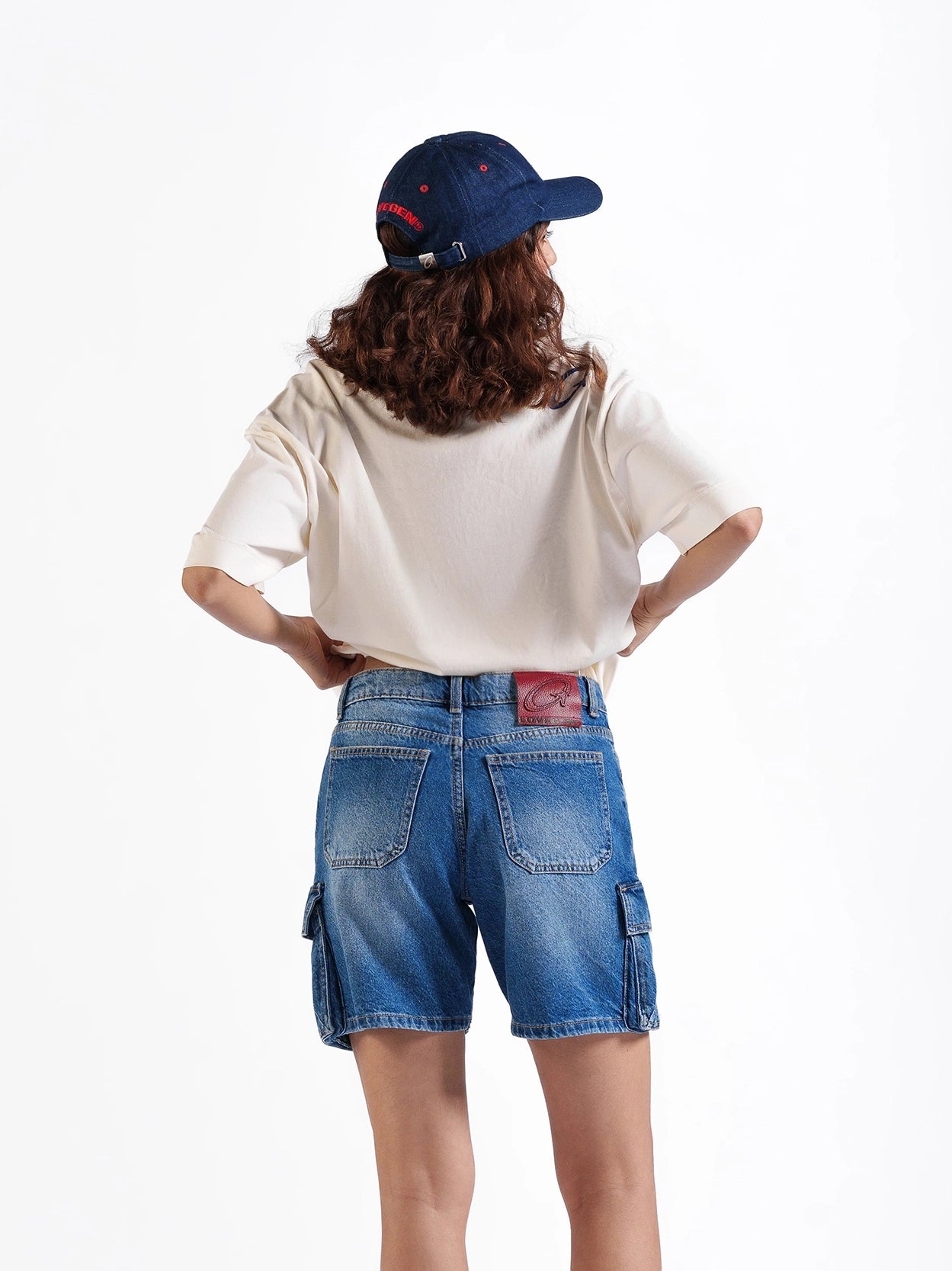 Baggy Cargo Shorts Dark Blue
