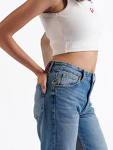 Straight Jeans Mid Blue