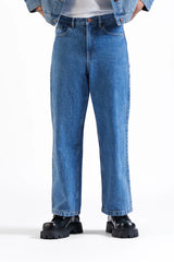 Straight Baggy Jeans Mid Blue