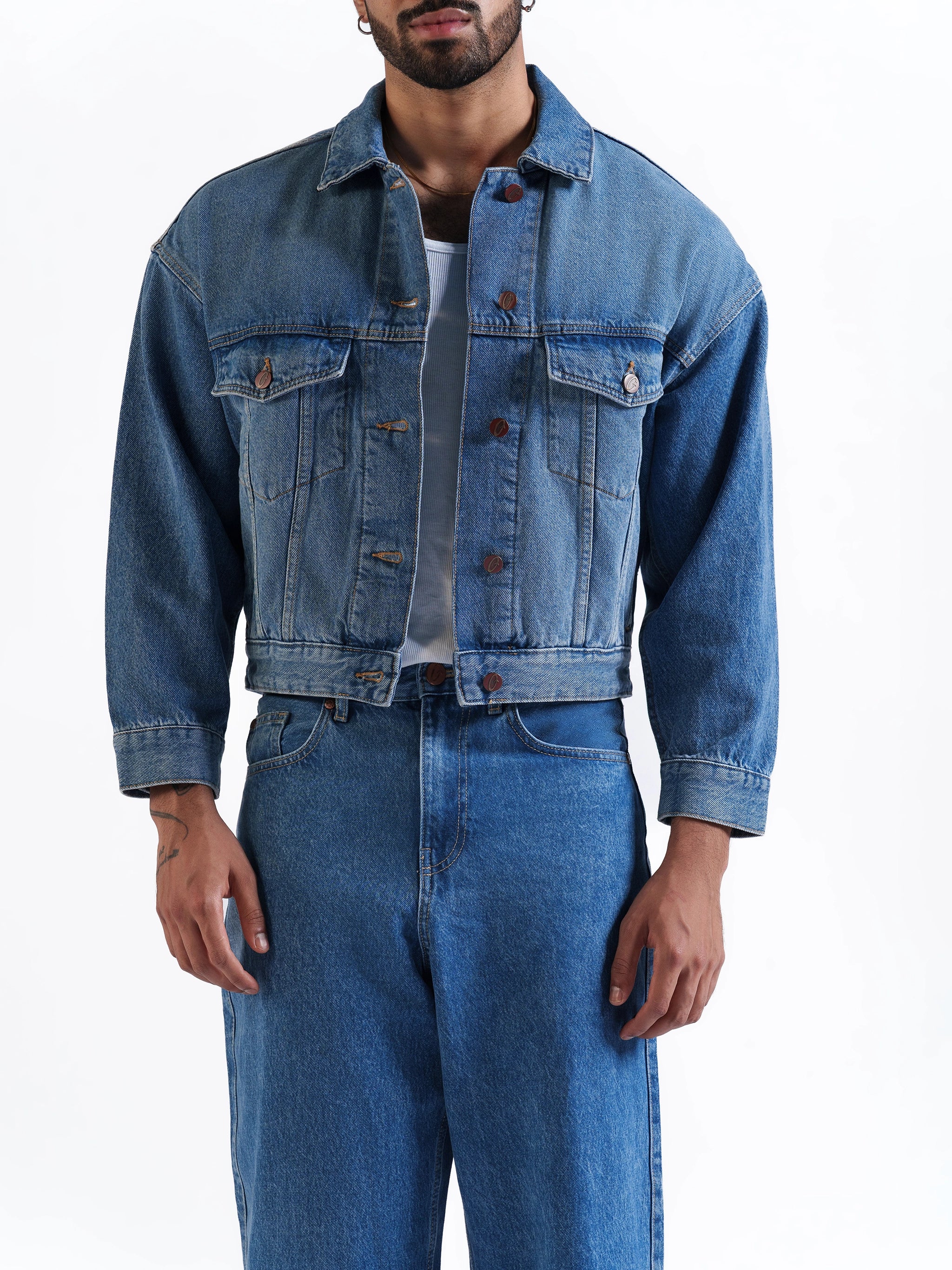 CROP DENIM JACKET