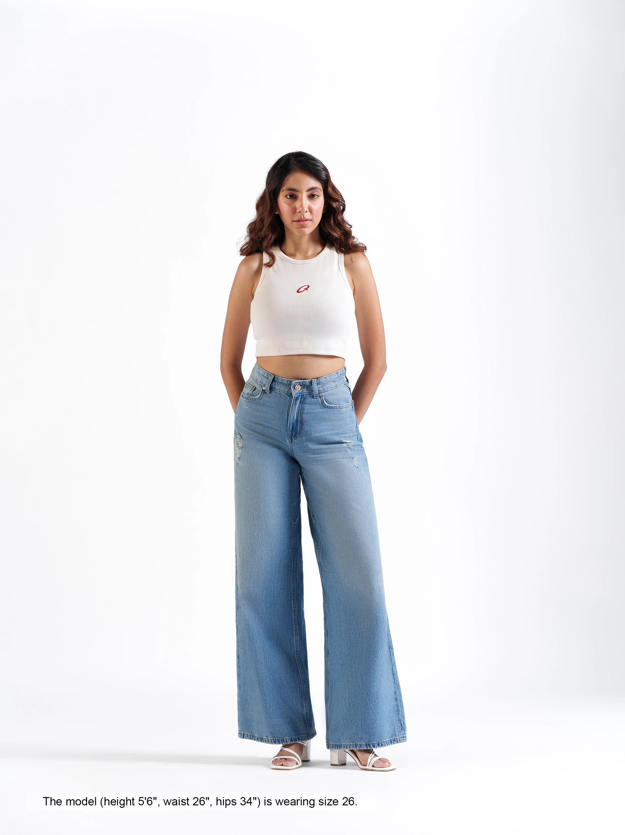 Wide Leg Jeans Light Blue
