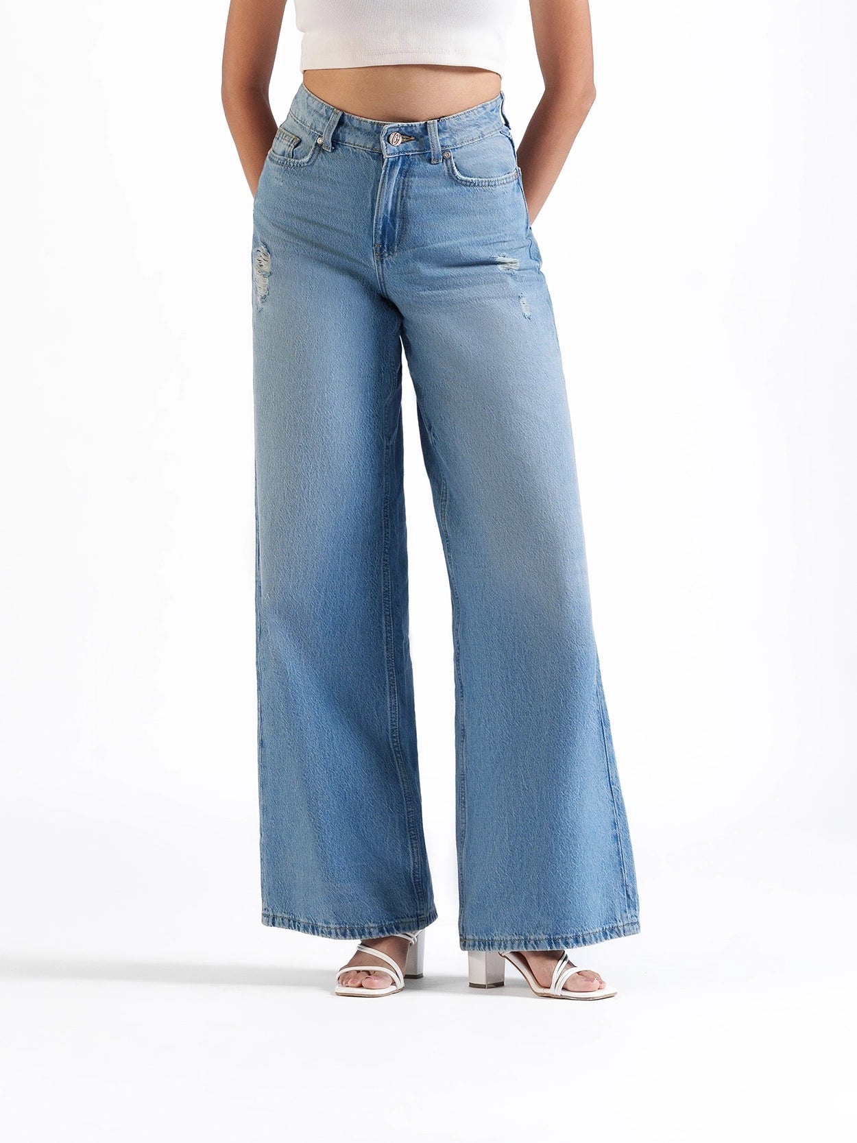 Wide Leg Jeans Light Blue