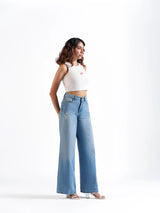 Wide Leg Jeans Light Blue