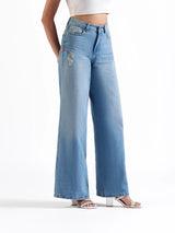 Wide Leg Jeans Light Blue