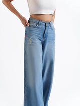 Wide Leg Jeans Light Blue