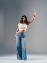 Wide Leg Jeans Light Blue
