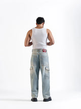 Baggy Cargos Light Blue