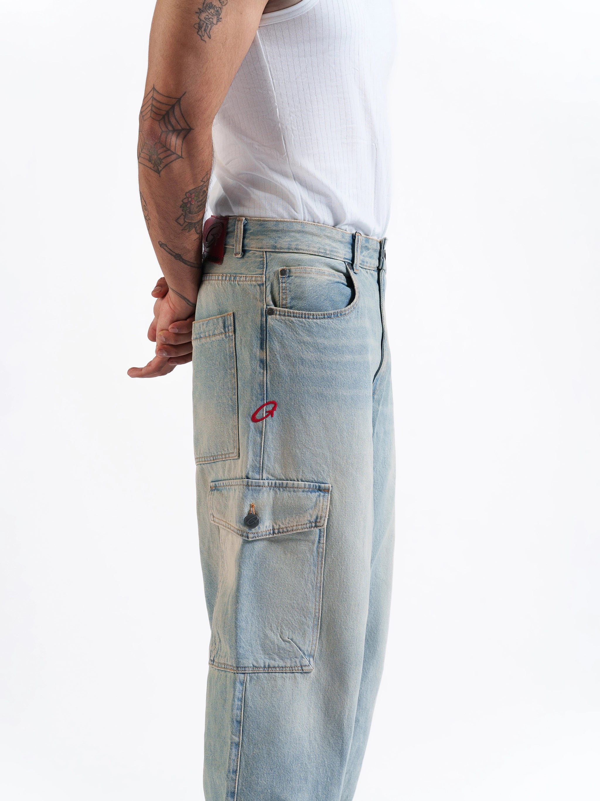 Baggy Cargos Light Blue