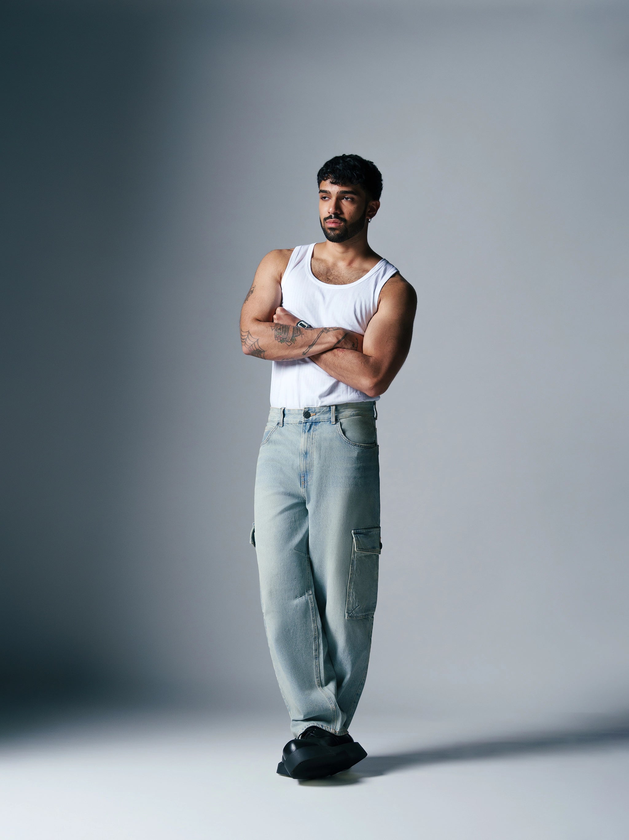 Baggy Cargos Light Blue