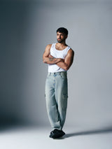 Baggy Cargos Light Blue