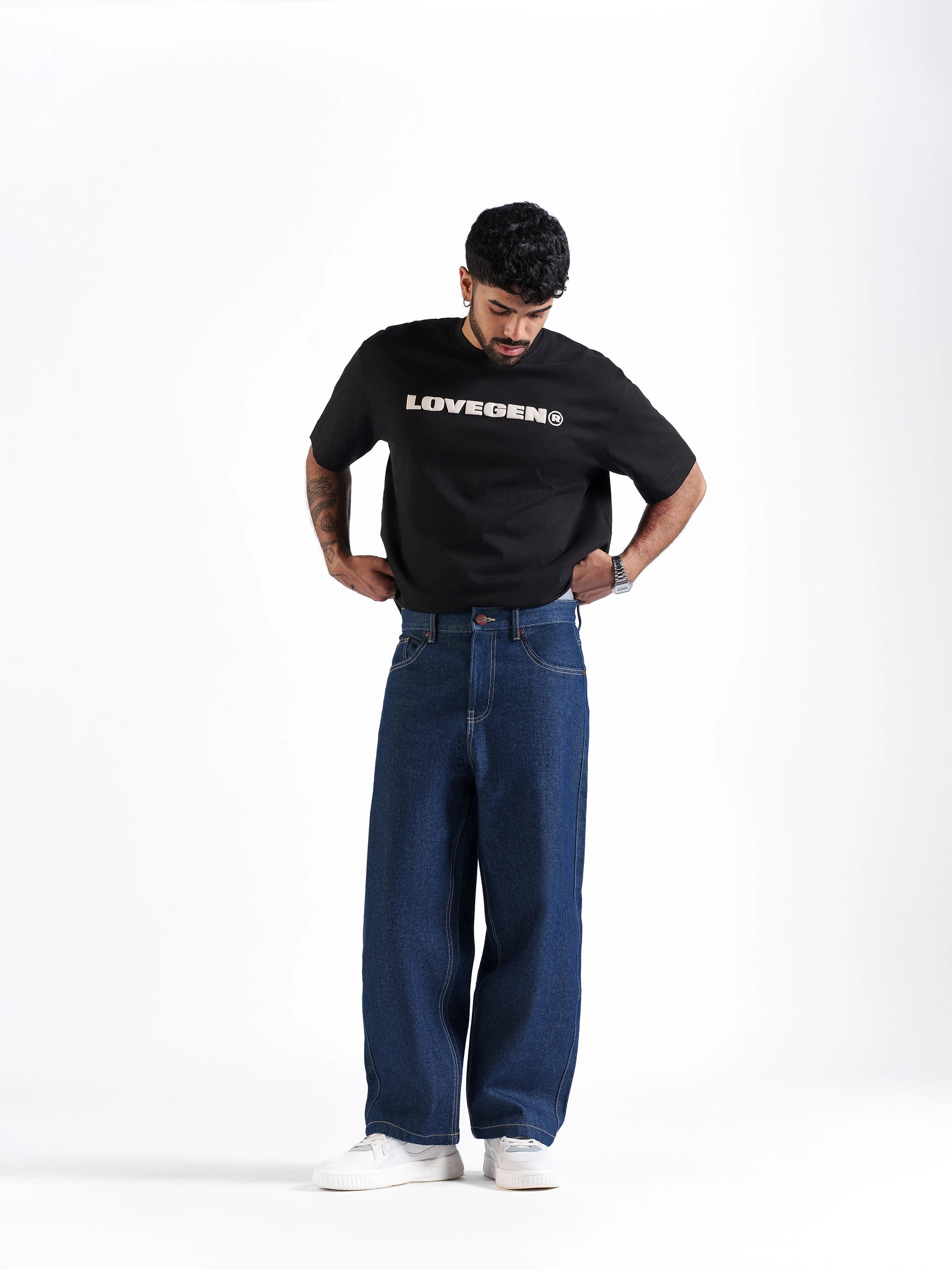 Rinse Baggy Jeans
