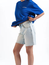 Basic Denim Shorts Light Blue