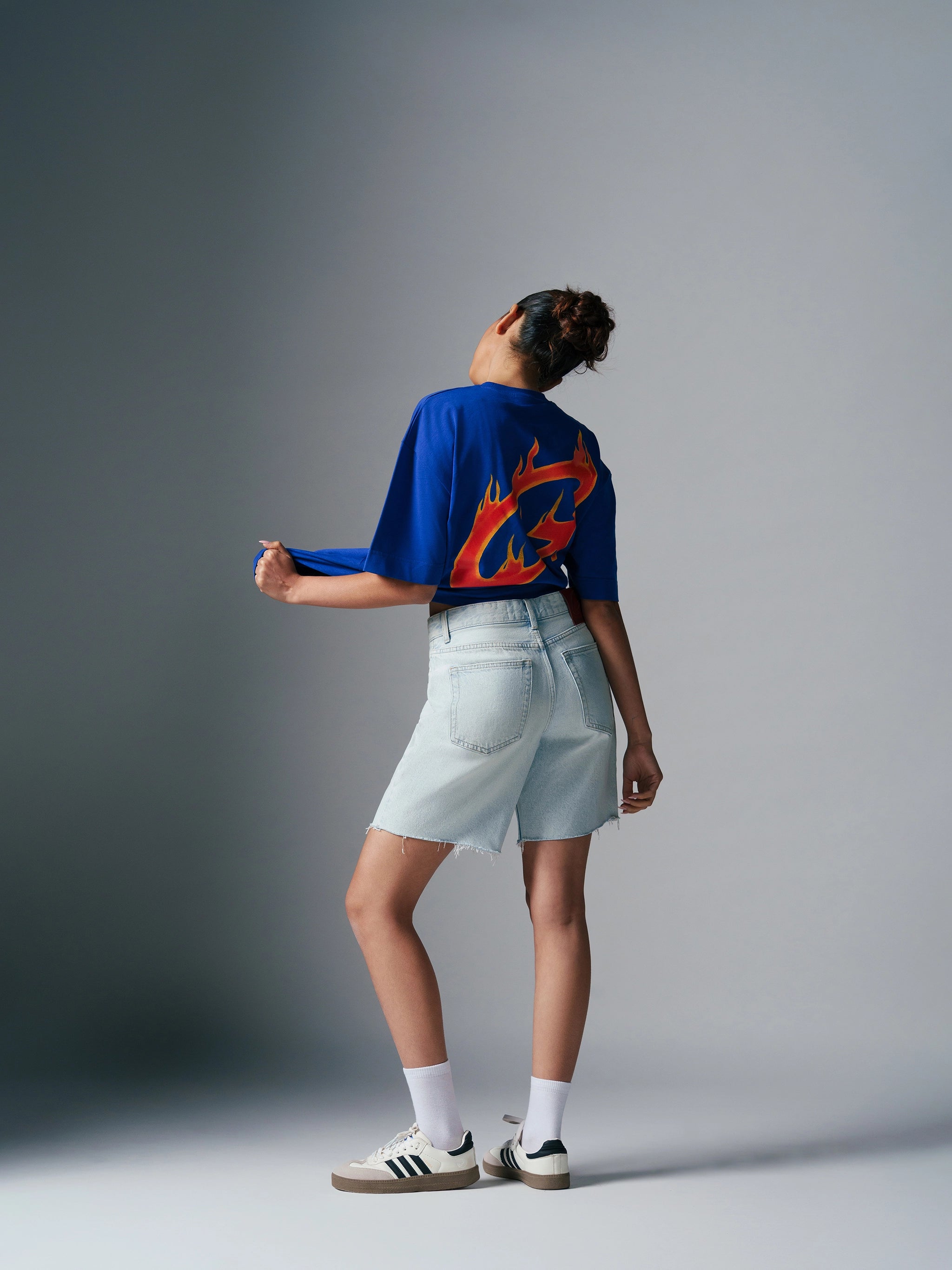 Basic Denim Shorts Light Blue