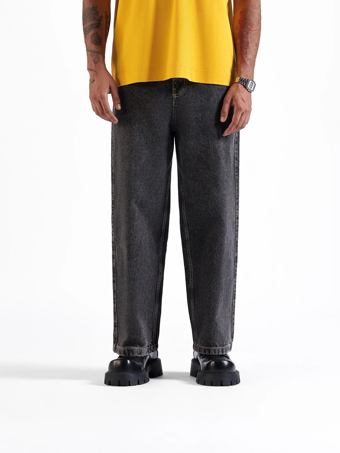 Straight Baggy Jeans Black