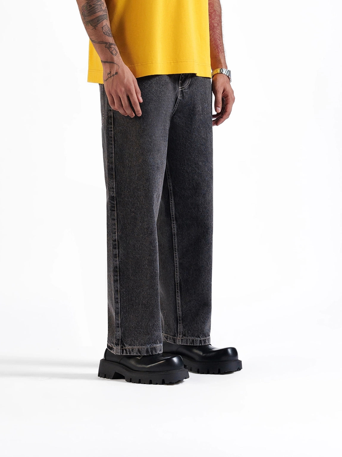 Straight Baggy Jeans Black