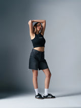 Basic Denim Shorts Dark grey