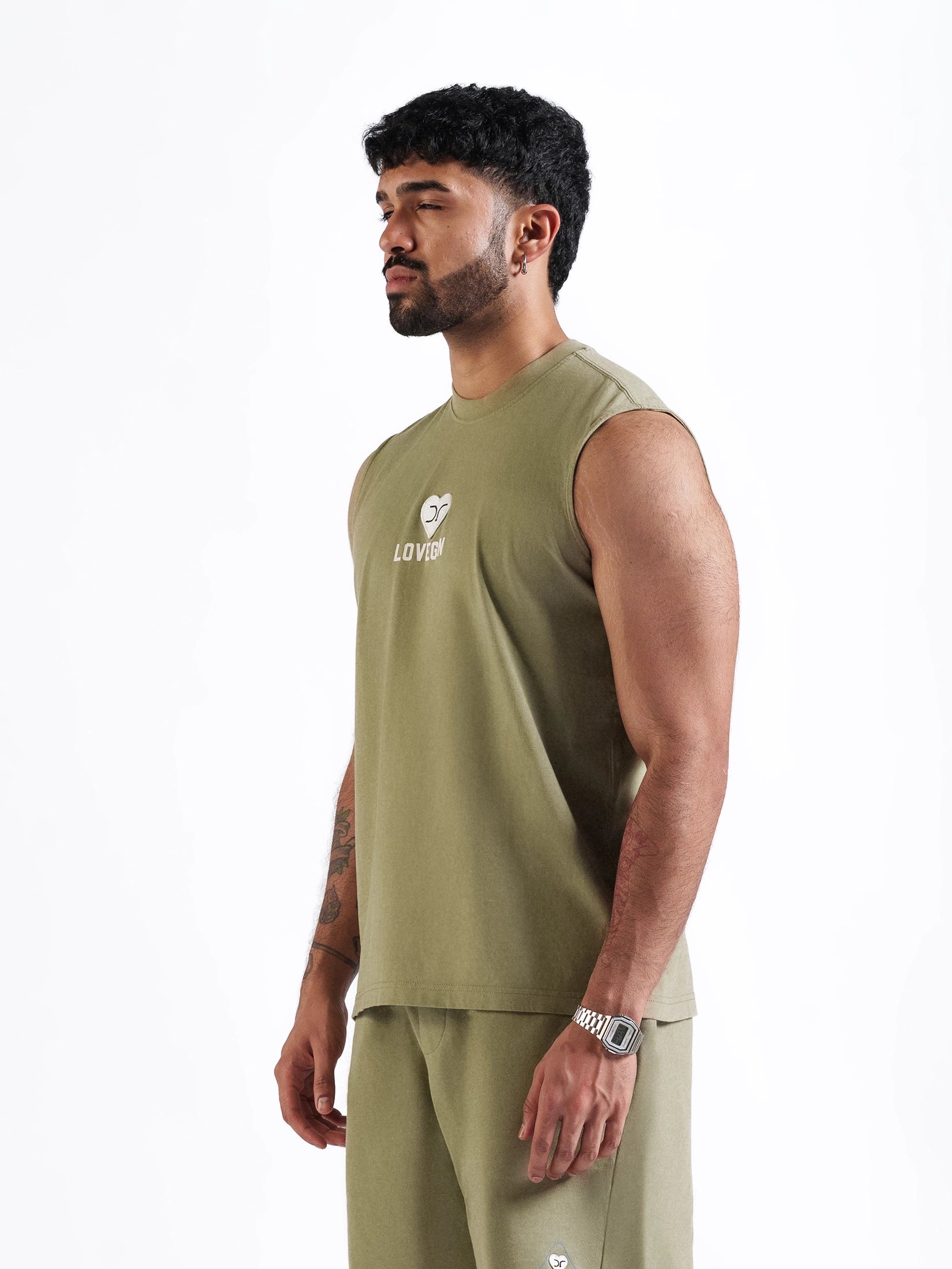DR Light Green Monochrome Sleeveless