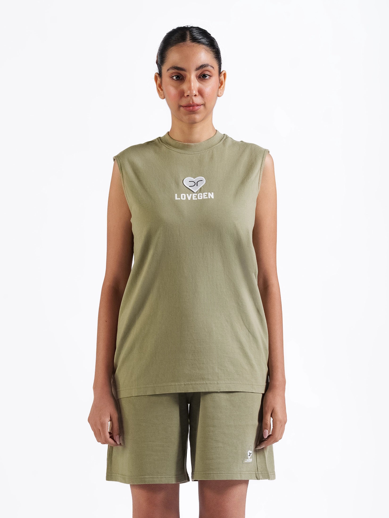 DR Light Green Monochrome Sleeveless