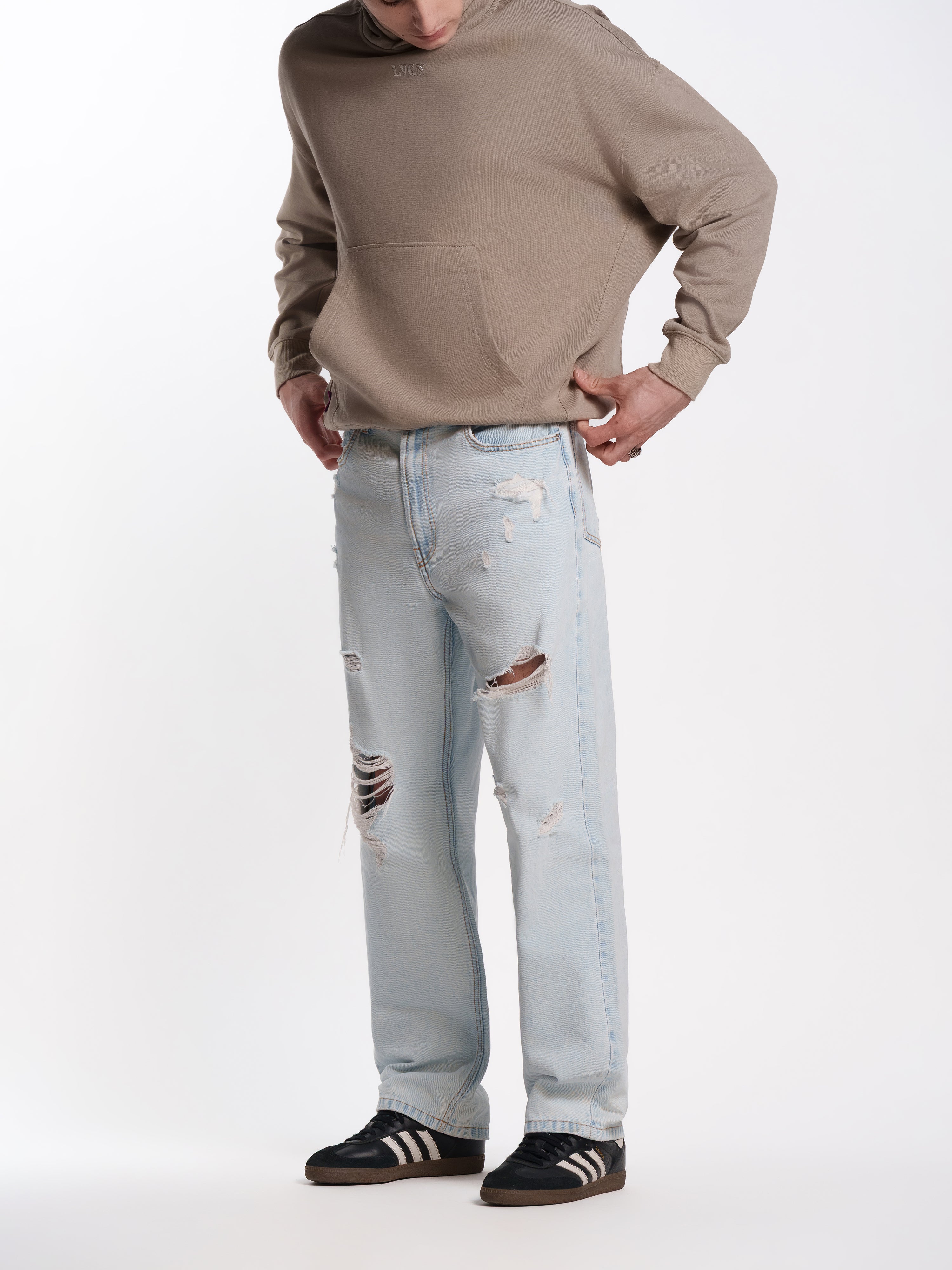 UNISEX HEMSWORTH BAGGY FIT JEANS LIGHT BLUE