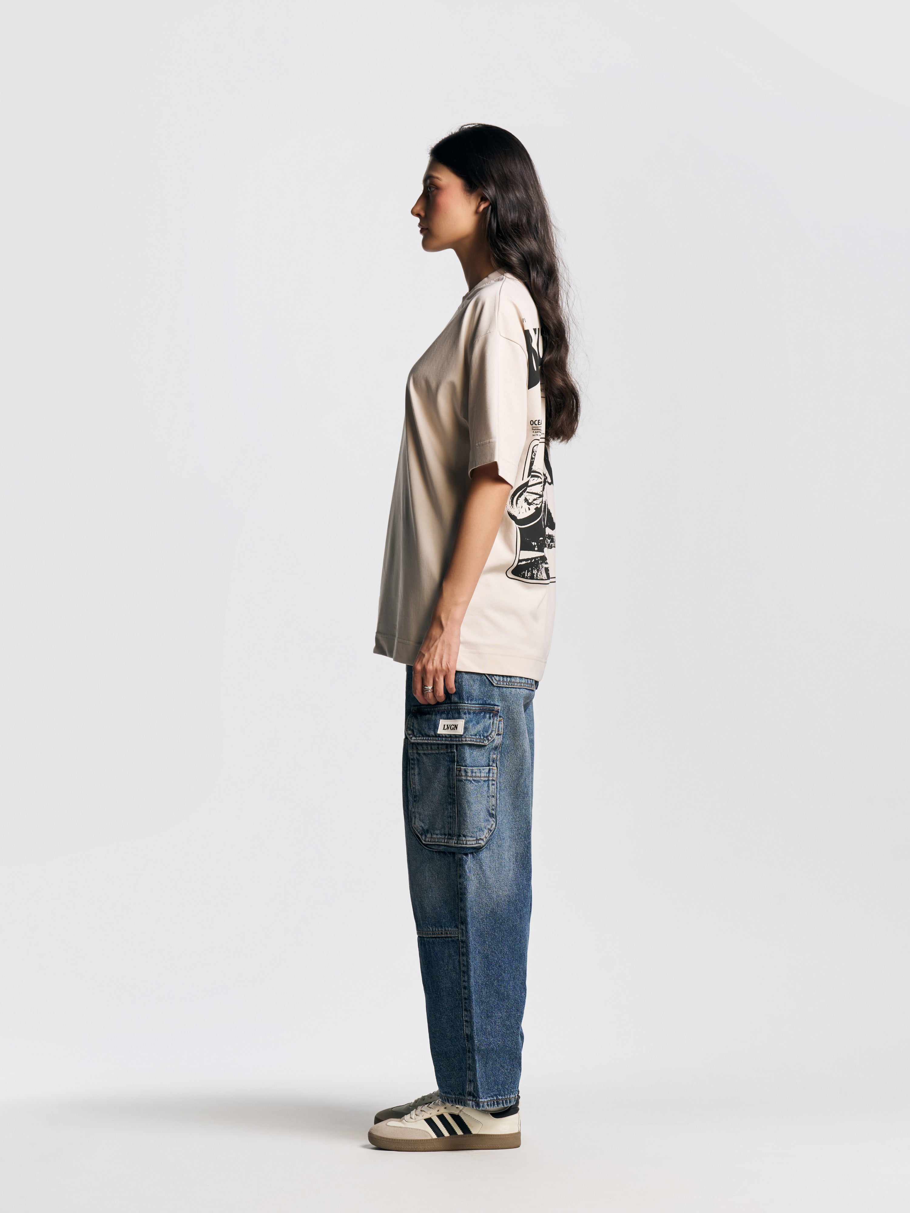 UNISEX ZIPO SKATER FIT JEANS DARK BLUE