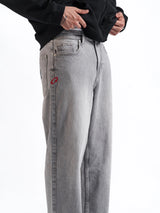 Basic Straight Jeans Grey
