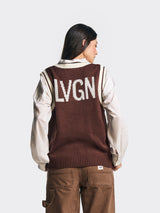 UNISEX SLEEVELESS VEST BROWN