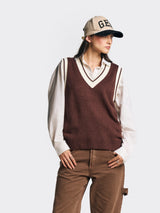 UNISEX SLEEVELESS VEST BROWN