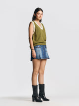 UNISEX SLEEVELESS VEST GREEN