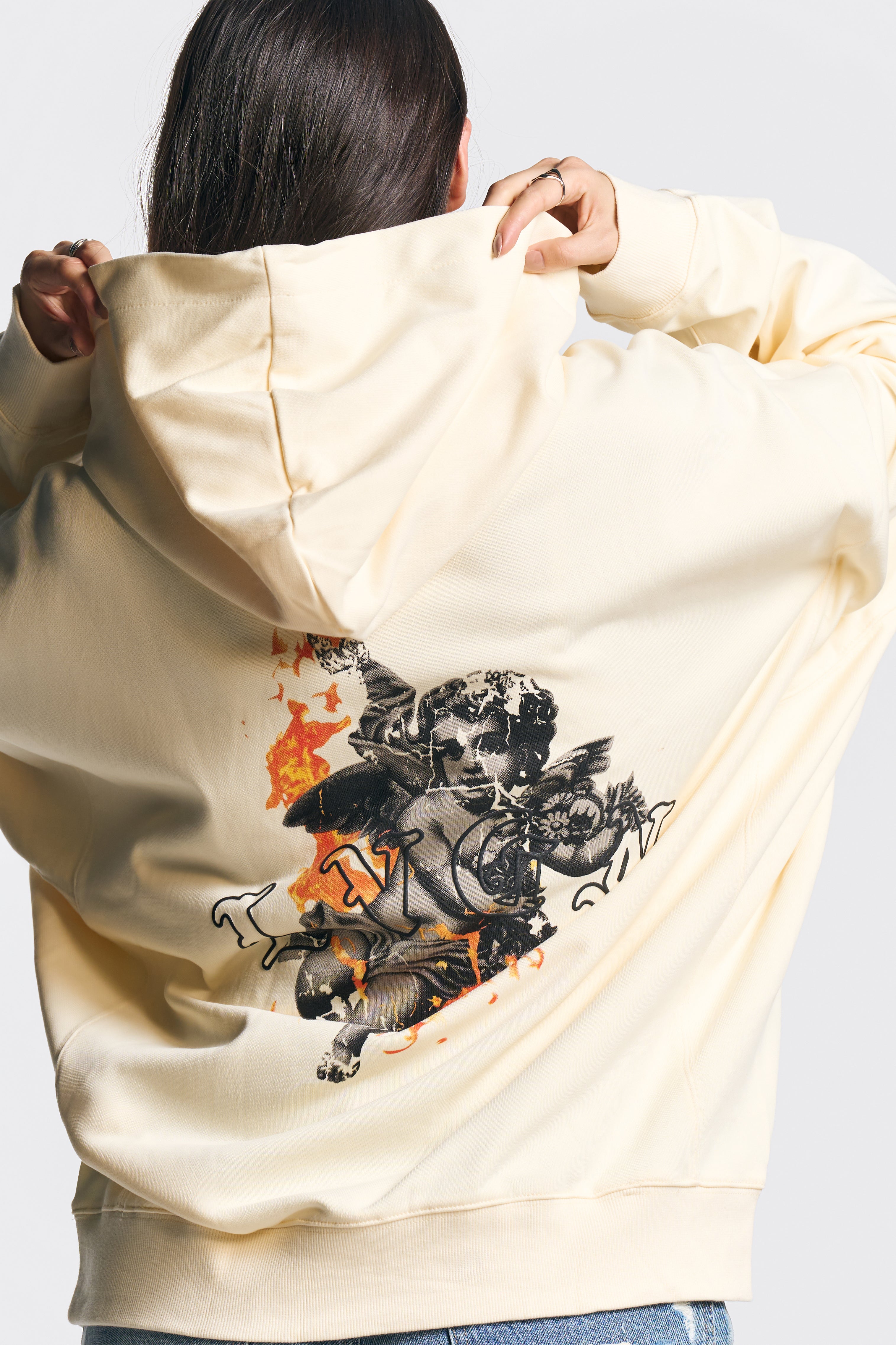 UNISEX ANGEL HOODIE CREAM