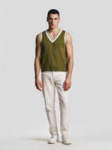 UNISEX SLEEVELESS VEST GREEN